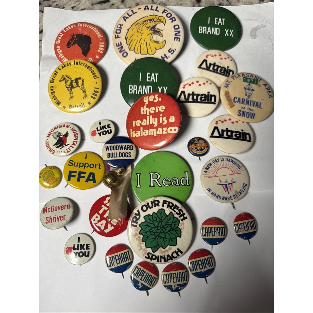 Mixed Lot Of 27 Vintage Pins